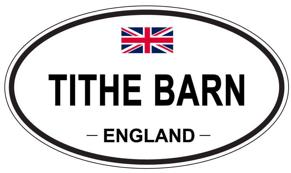 TITHE BARN, England - Oval Magnet