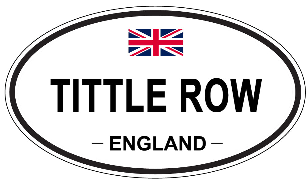 TITTLE ROW, England - Oval Magnet