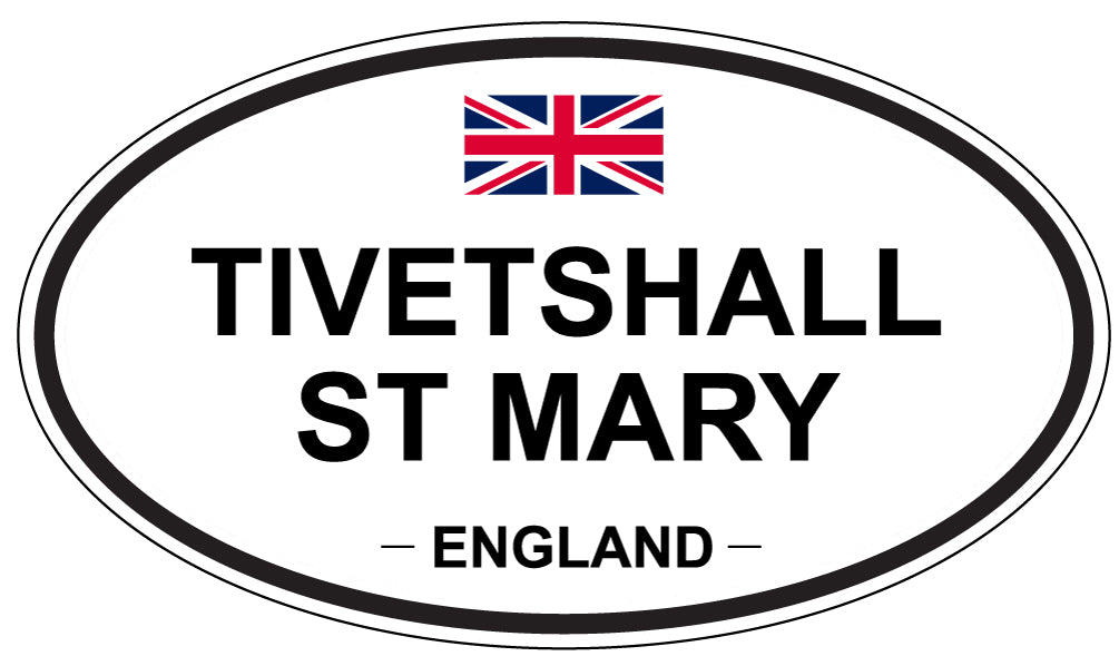 TIVETSHALL ST MARY, England - Oval Magnet