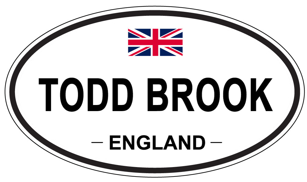 TODD BROOK, England - Oval Magnet