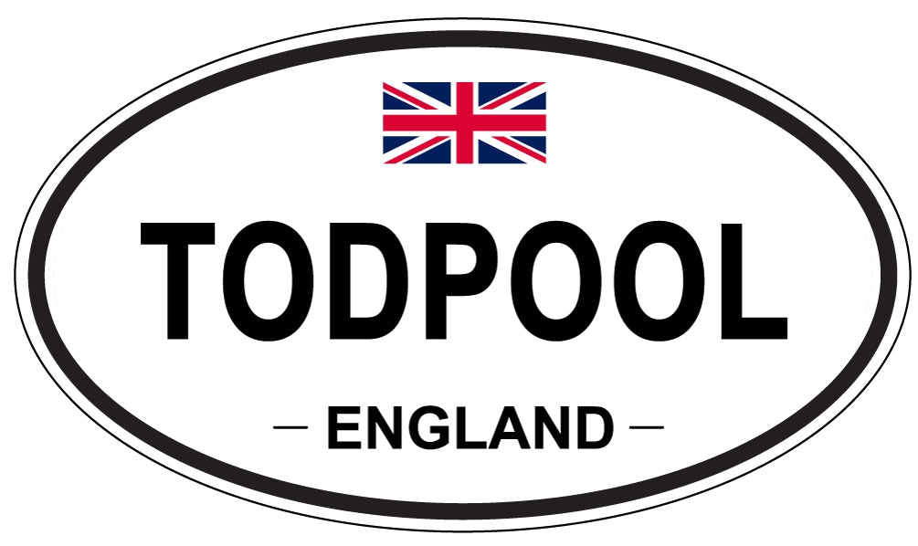 TODPOOL, England - Oval Magnet
