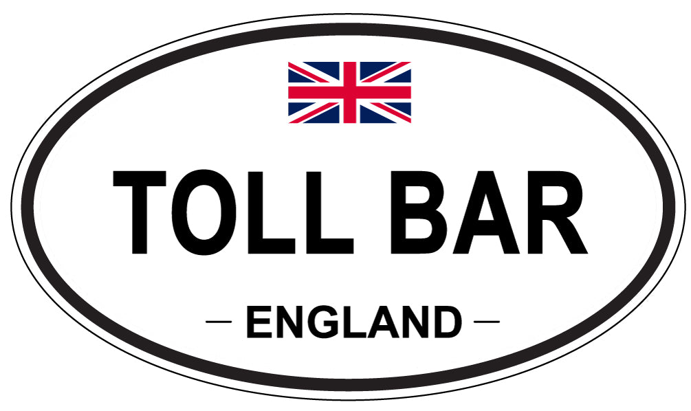 TOLL BAR, England - Oval Magnet