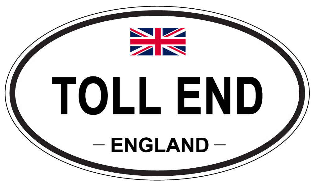 TOLL END, England - Oval Magnet