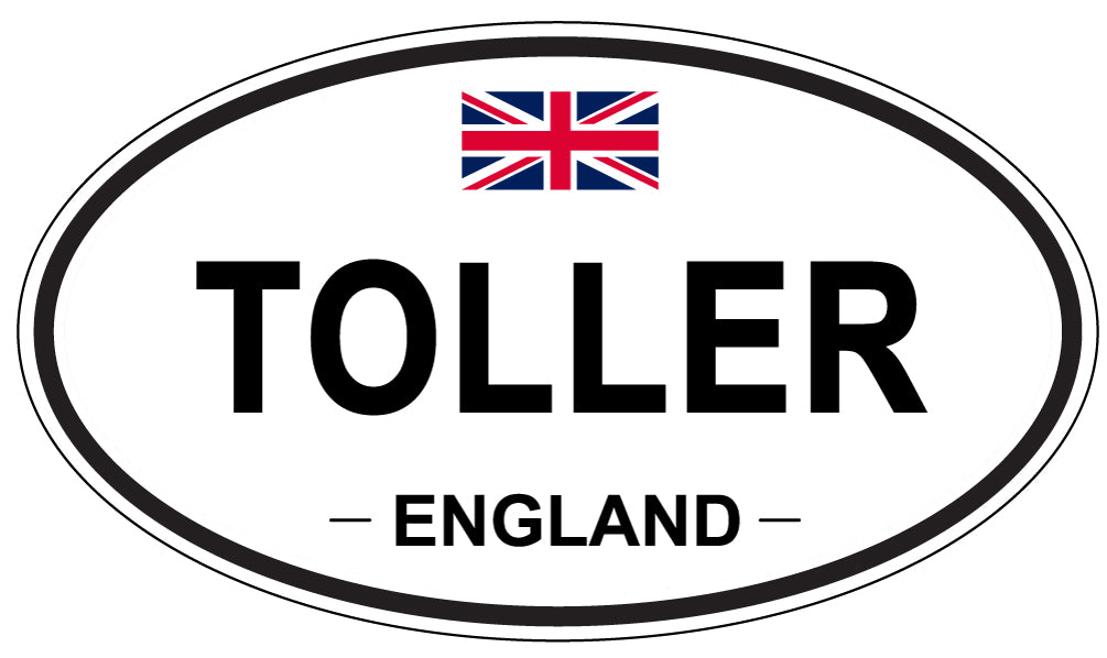 TOLLER, England - Oval Magnet