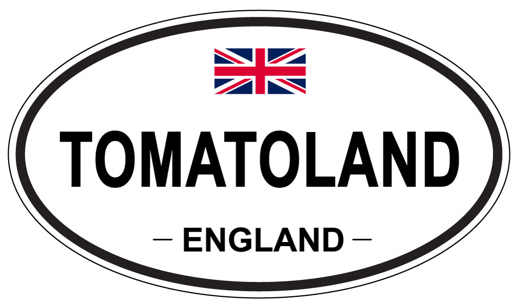 TOMATOLAND, England - Oval Magnet
