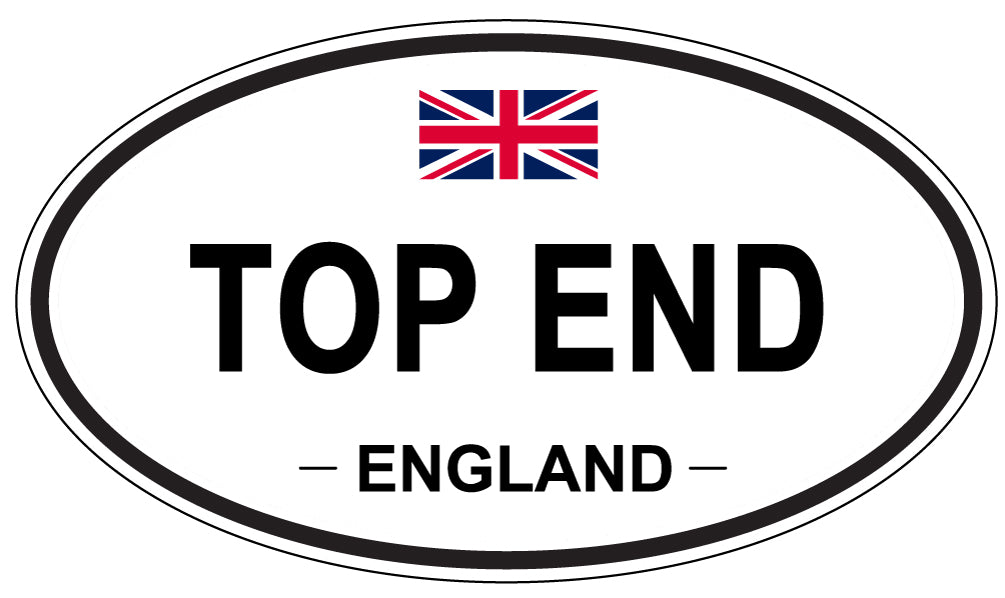 TOP END, England - Oval Magnet