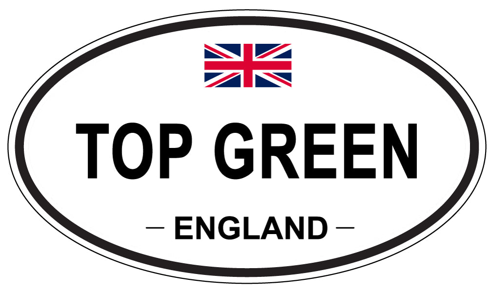 TOP GREEN, England - Oval Magnet