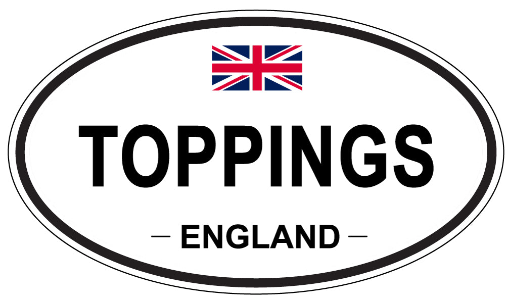 TOPPINGS, England - Oval Magnet