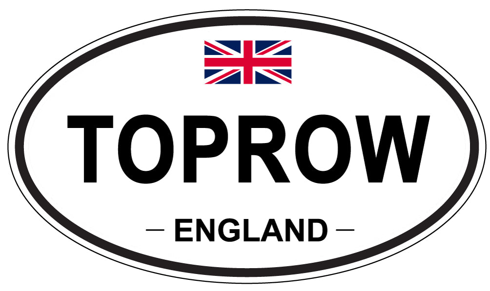 TOPROW, England - Oval Magnet