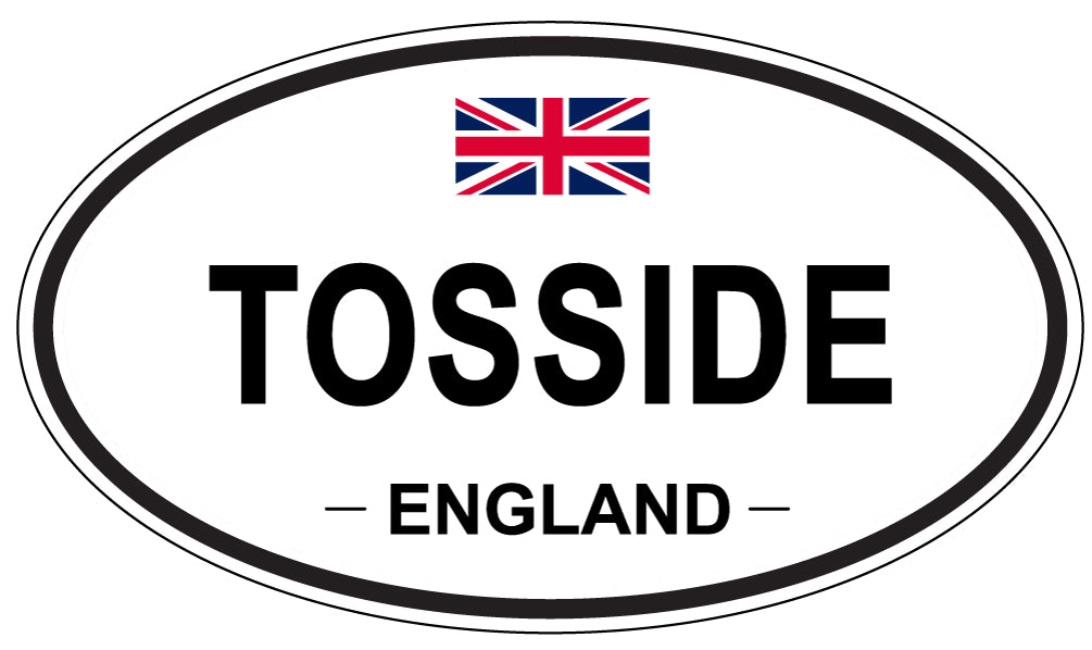TOSSIDE, England - Oval Magnet