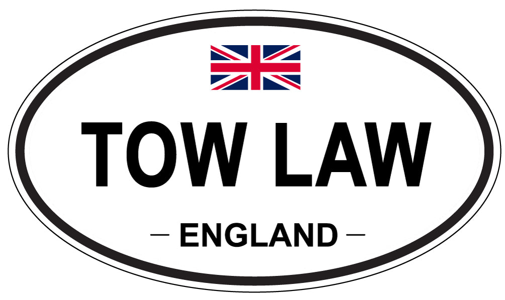 TOW LAW, England - Oval Magnet