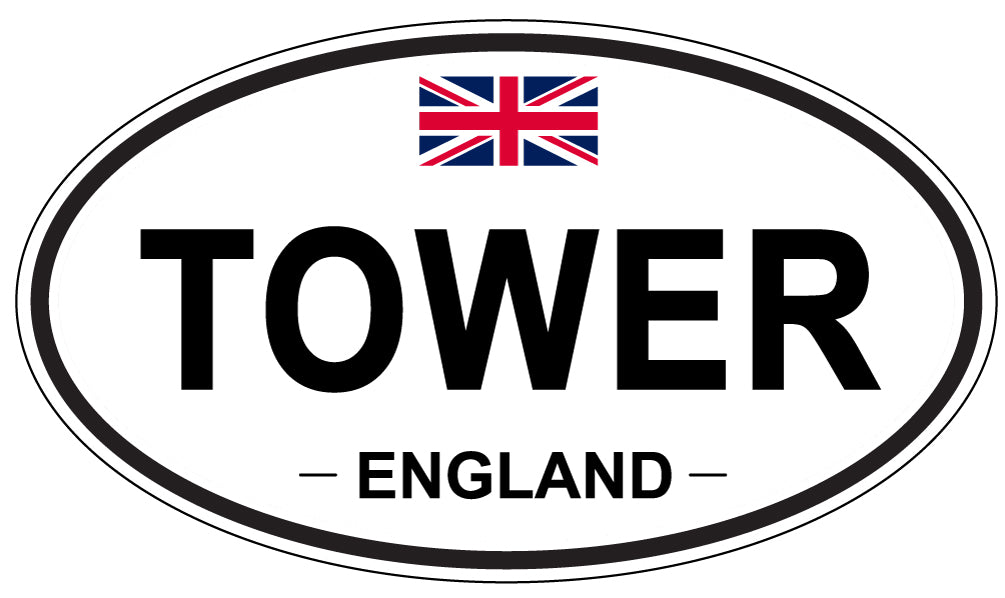 TOWER, England - Oval Magnet