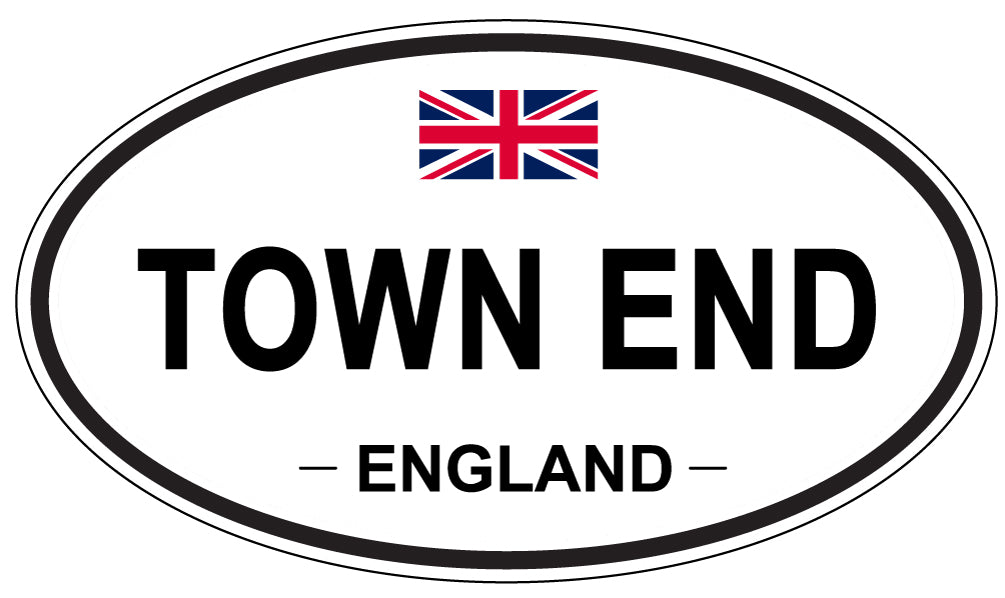 TOWN END, England - Oval Magnet