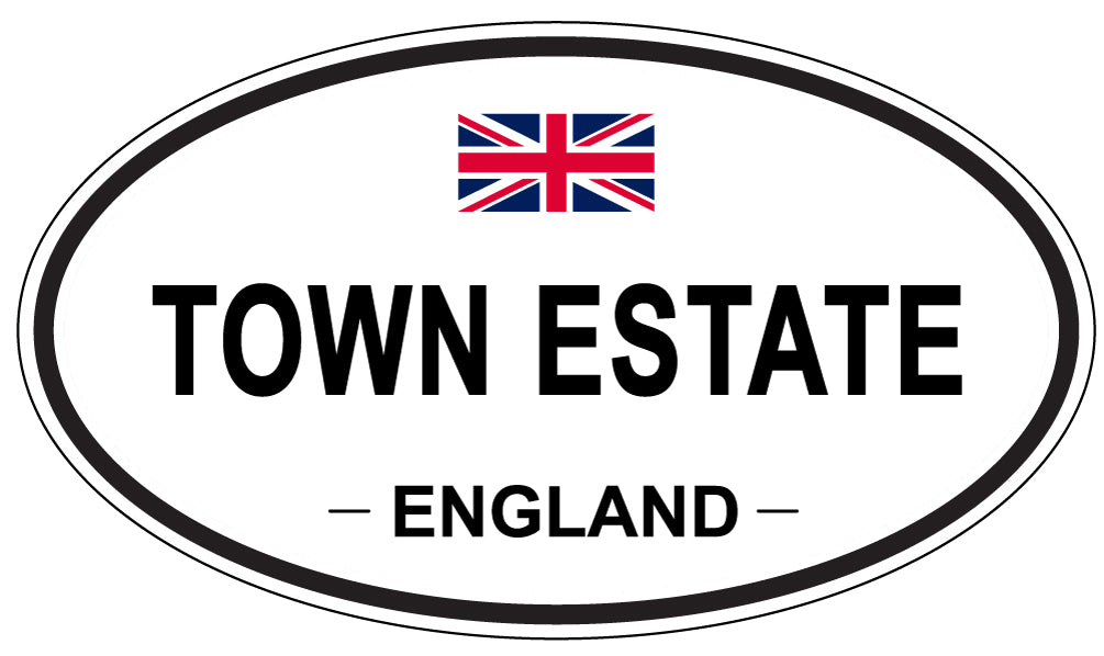TOWN ESTATE, England - Oval Magnet