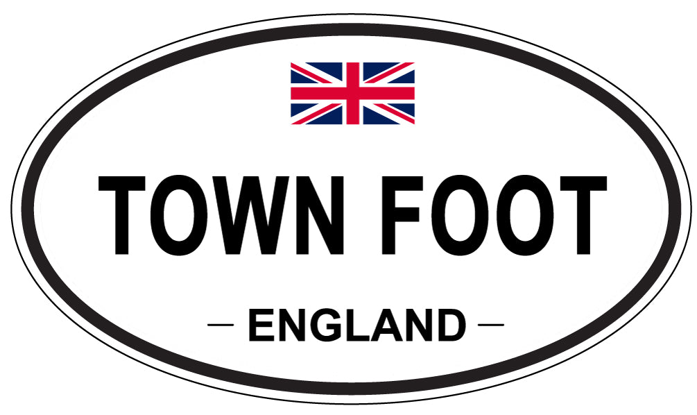 TOWN FOOT, England - Oval Magnet