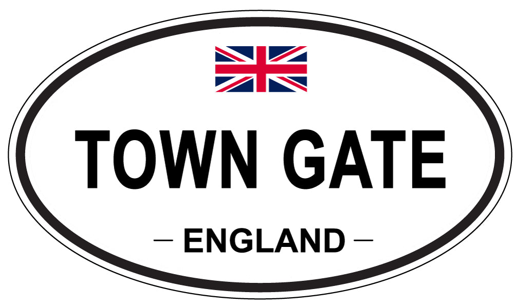 TOWN GATE, England - Oval Magnet