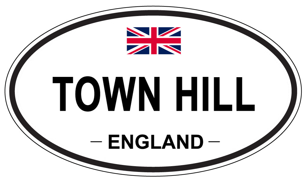 TOWN HILL, England - Oval Magnet