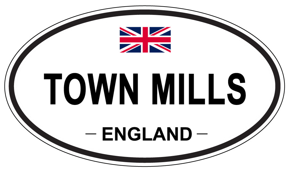 TOWN MILLS, England - Oval Magnet