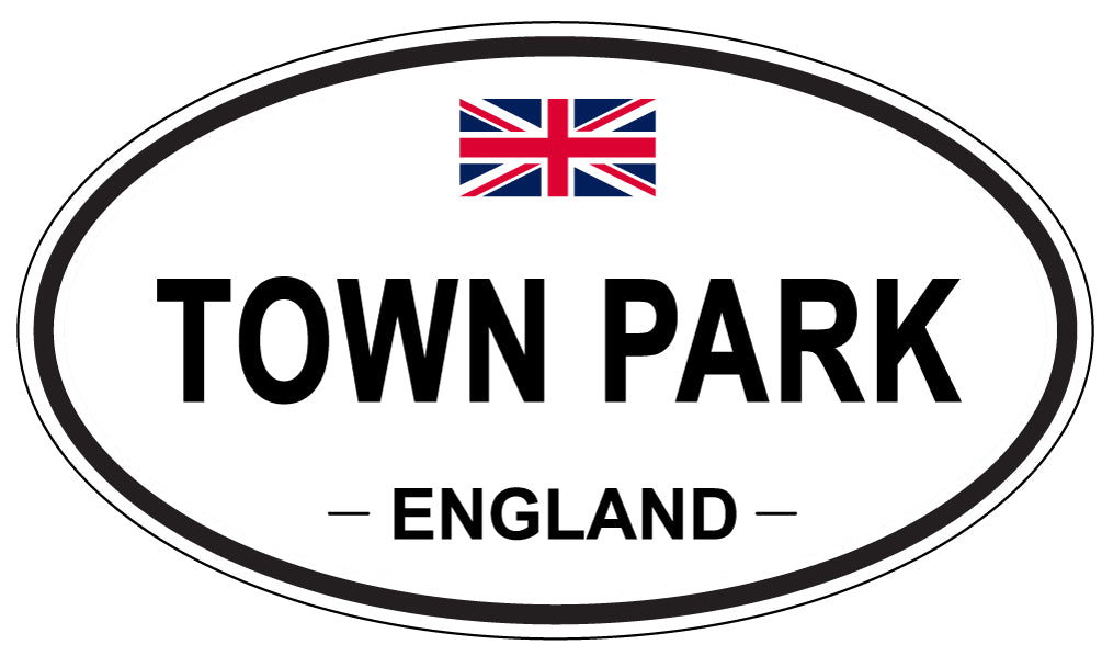 TOWN PARK, England - Oval Magnet