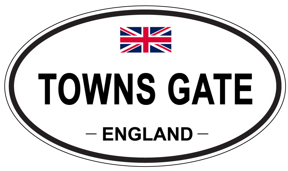 TOWNS GATE, England - Oval Magnet