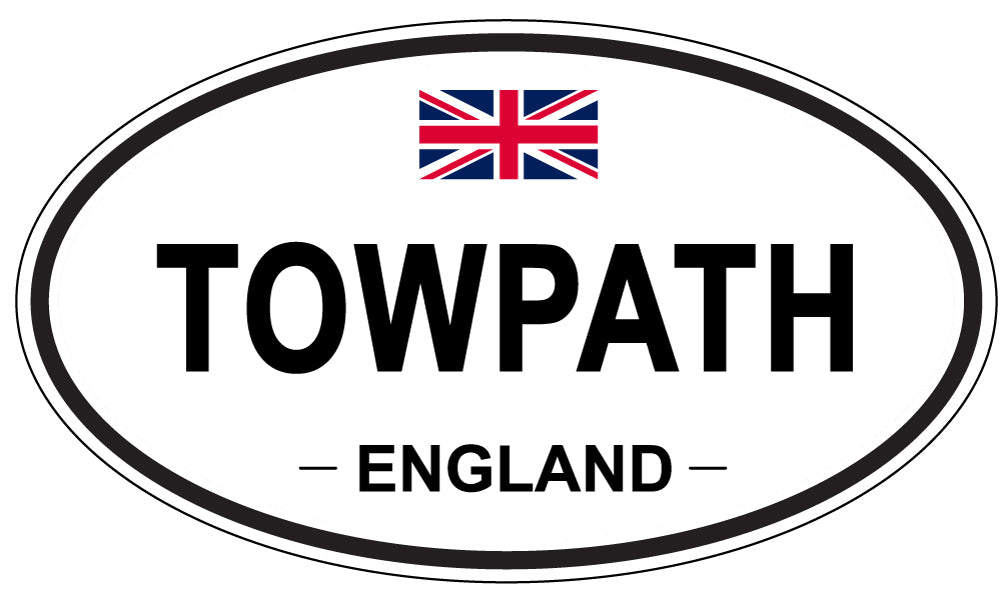 TOWPATH, England - Oval Magnet