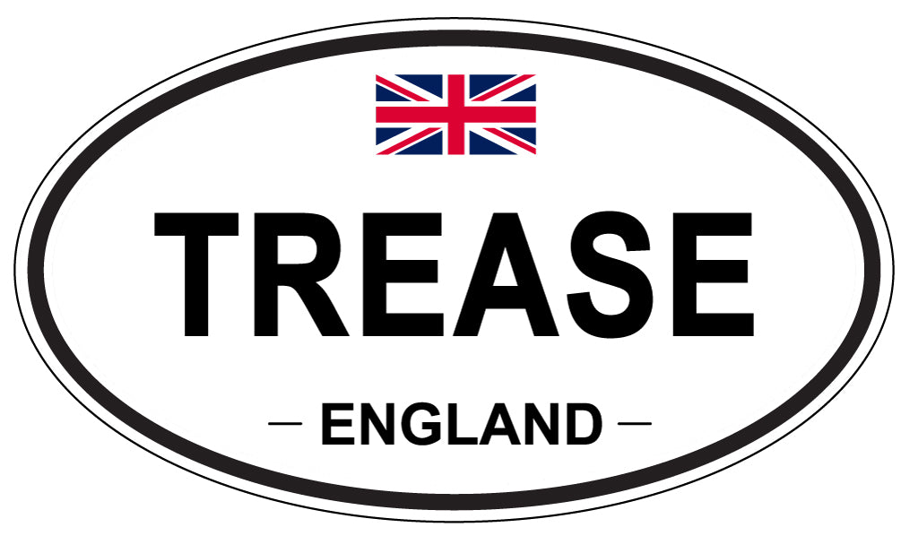TREASE, England - Oval Magnet
