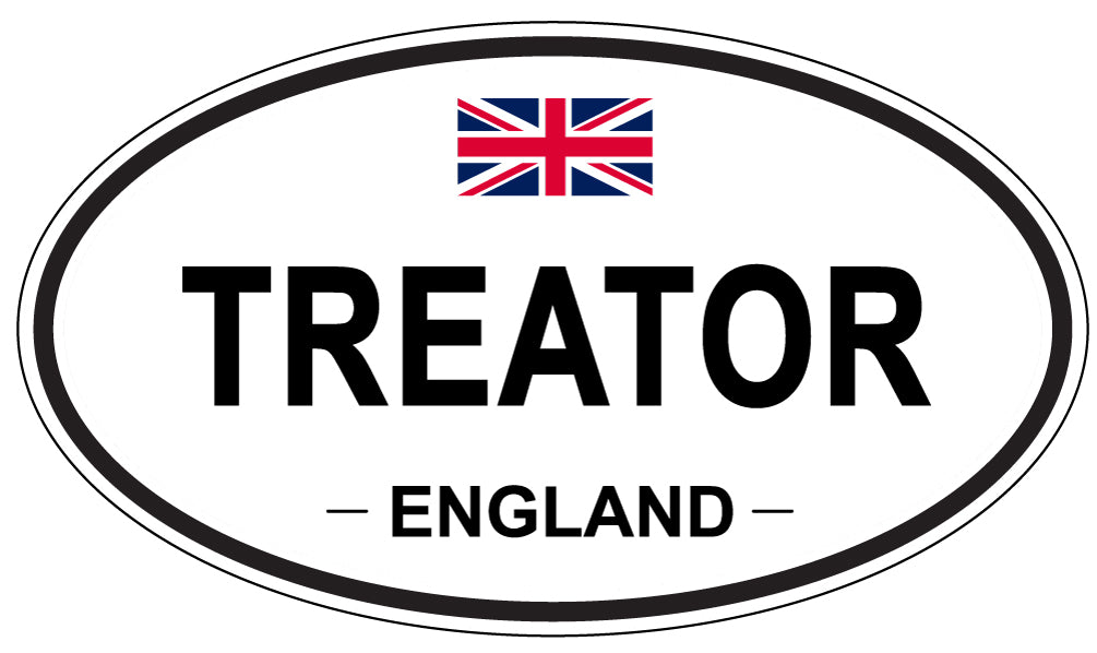 TREATOR, England - Oval Magnet
