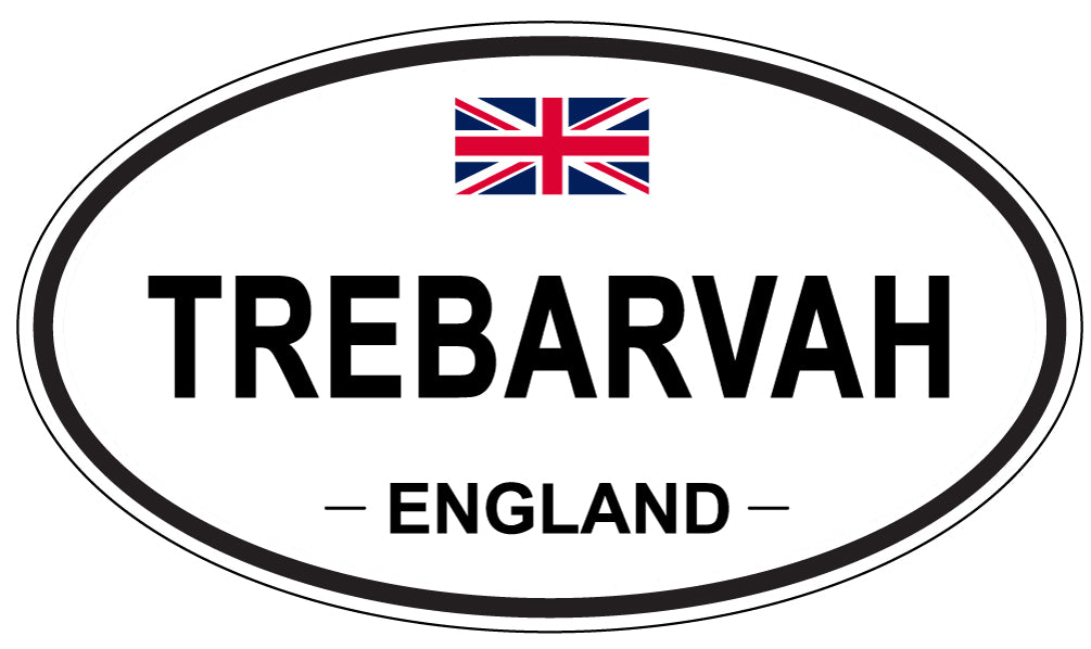 TREBARVAH, England - Oval Magnet