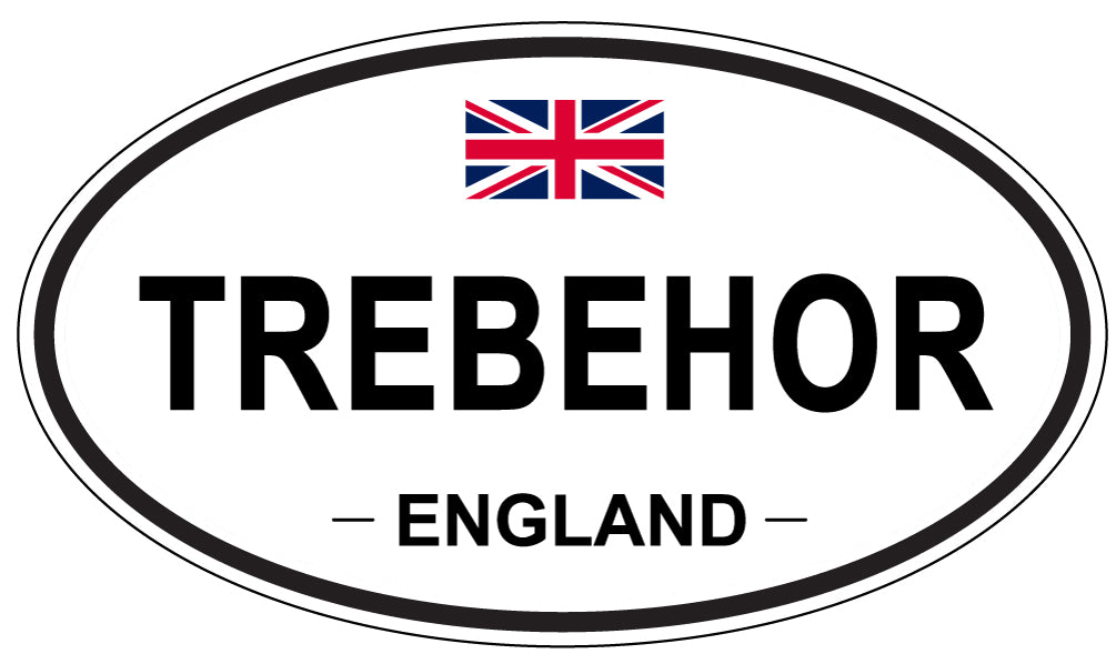 TREBEHOR, England - Oval Magnet