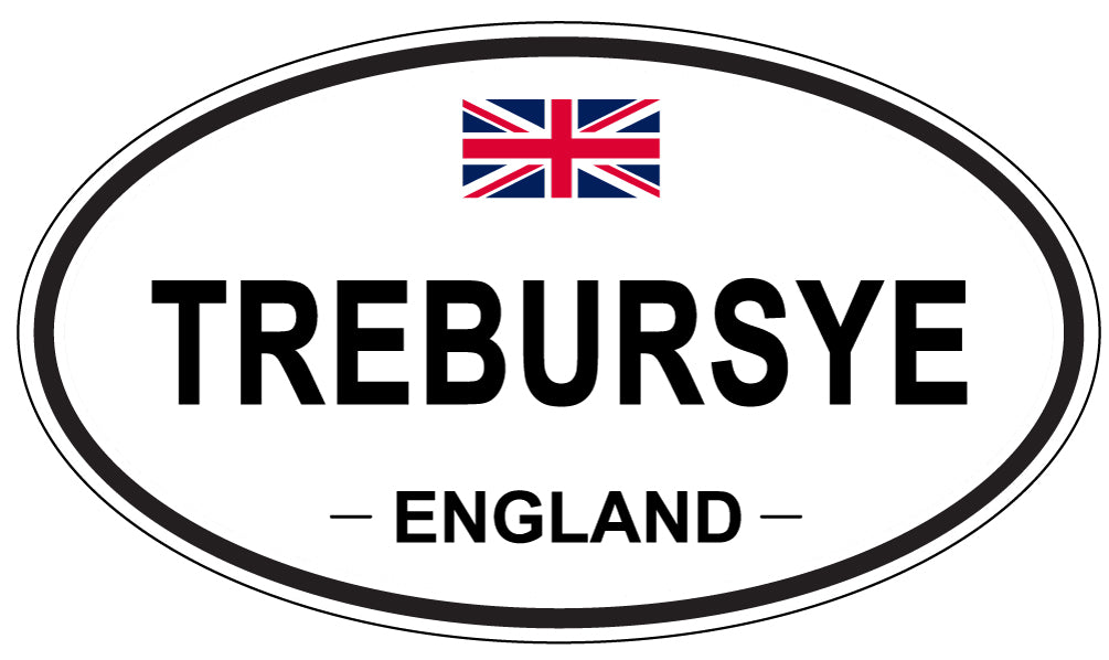 TREBURSYE, England - Oval Magnet
