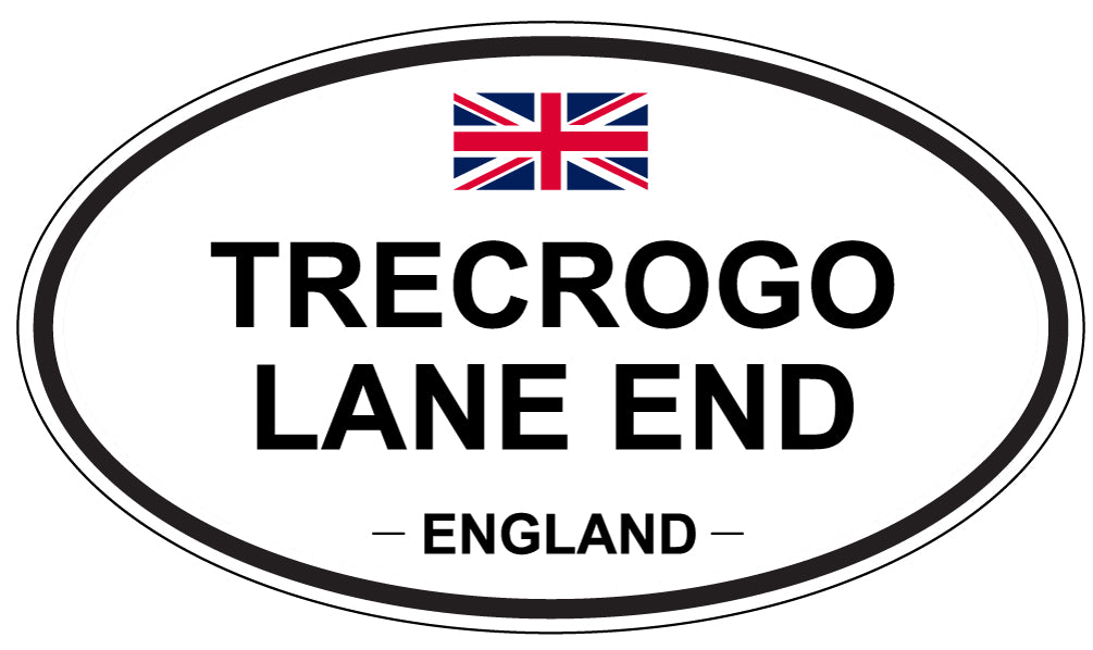 TRECROGO LANE END, England - Oval Magnet