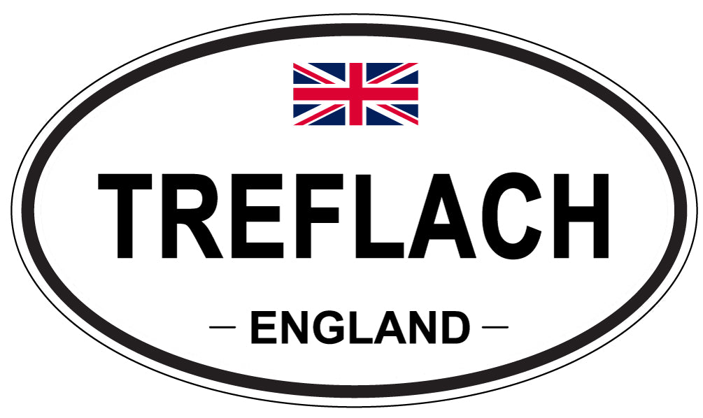 TREFLACH, England - Oval Magnet