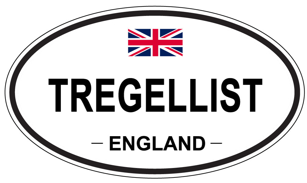 TREGELLIST, England - Oval Magnet