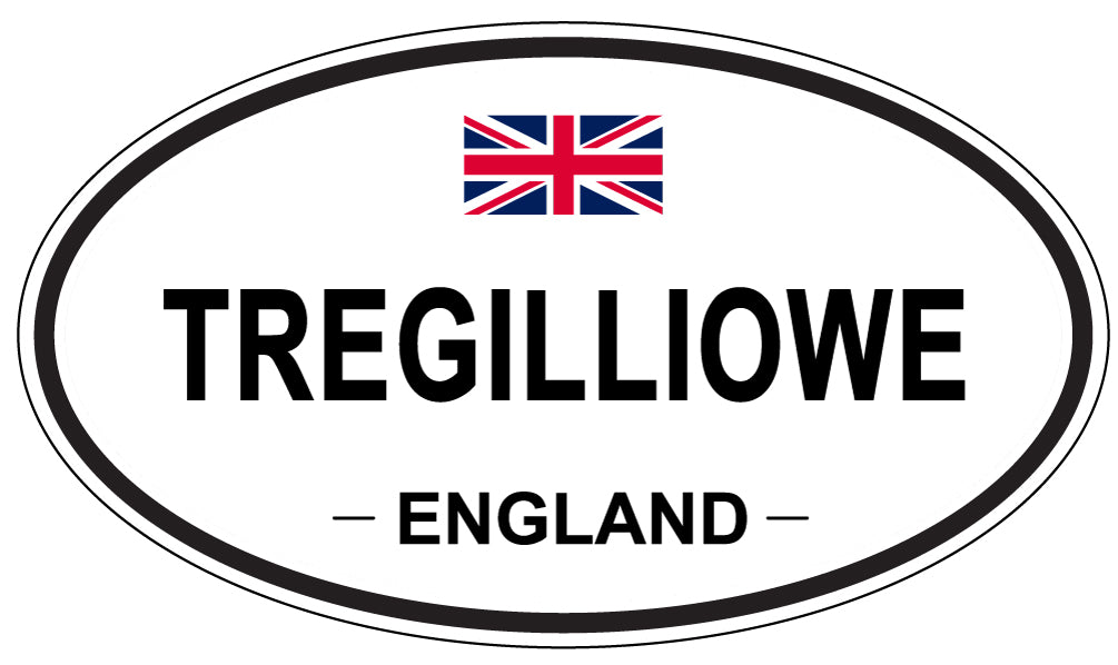 TREGILLIOWE, England - Oval Magnet