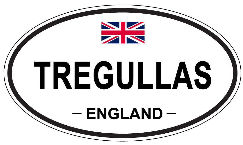 TREGULLAS, England - Oval Magnet
