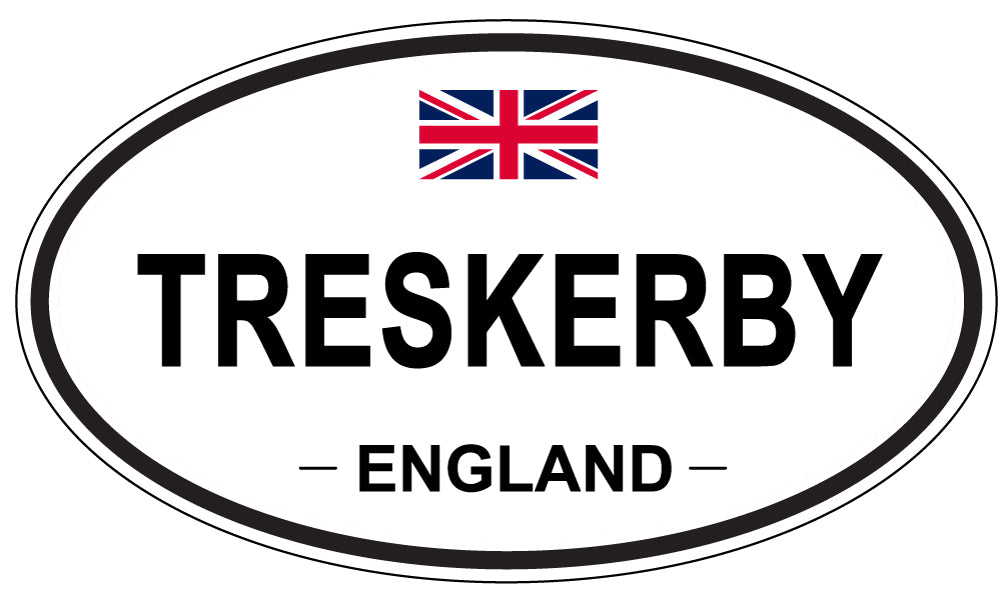 TRESKERBY, England - Oval Magnet