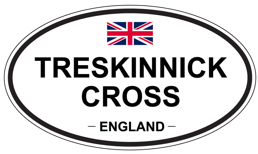 TRESKINNICK CROSS, England - Oval Magnet