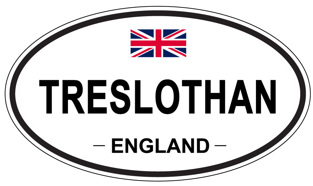 TRESLOTHAN, England - Oval Magnet