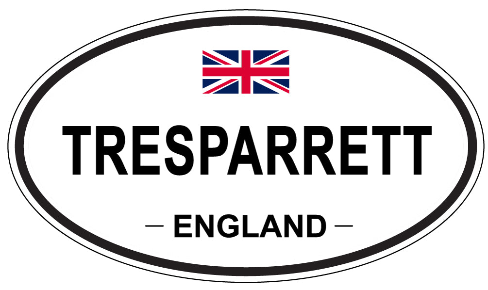 TRESPARRETT, England - Oval Magnet