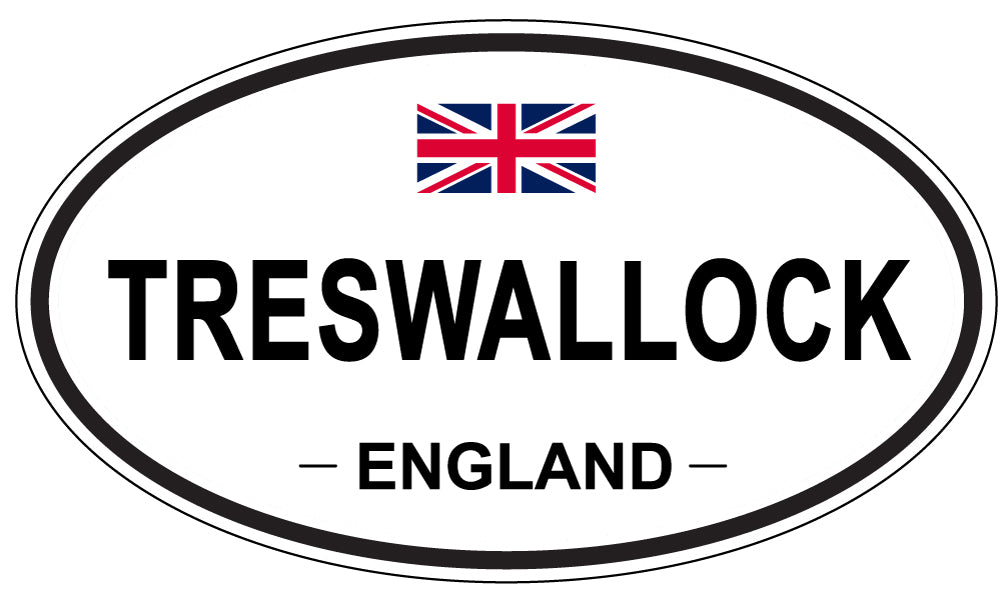 TRESWALLOCK, England - Oval Magnet