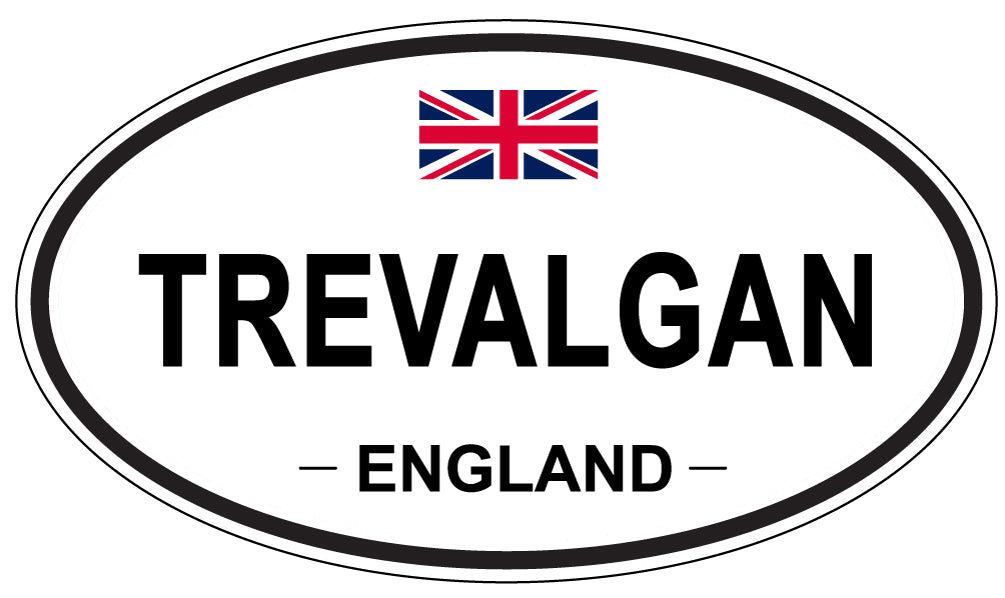 TREVALGAN, England - Oval Magnet