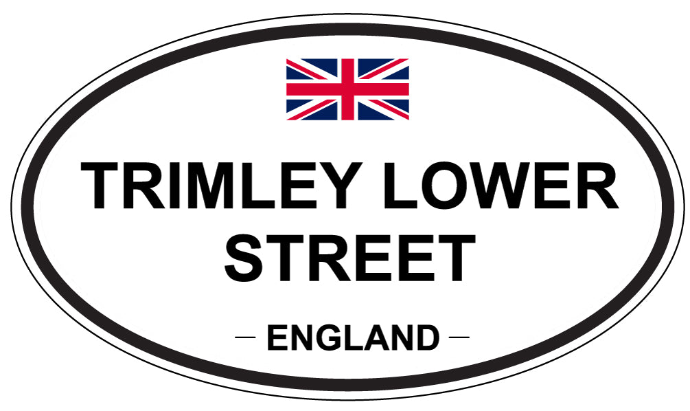 TRIMLEY LOWER STREET, England - Oval Magnet