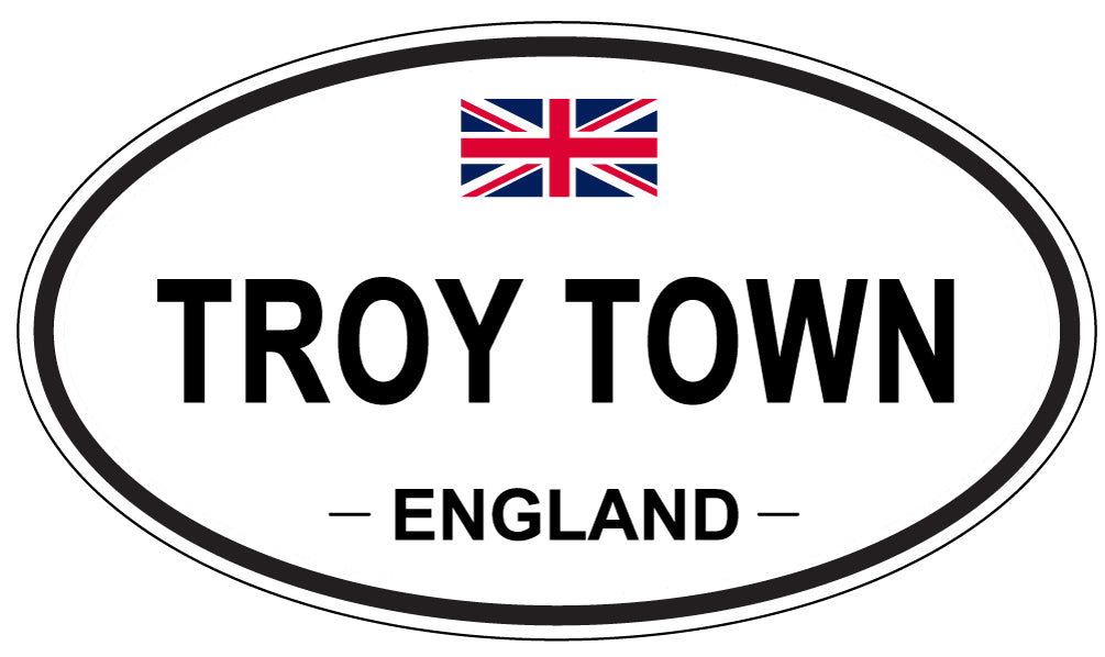 TROY TOWN, England - Oval Magnet