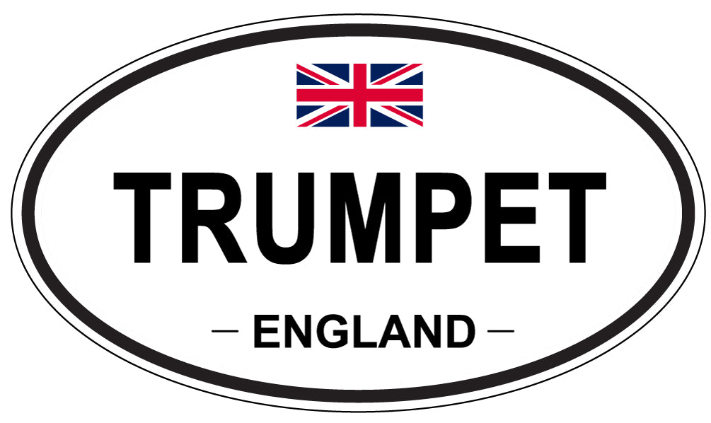 TRUMPET, England - Oval Magnet