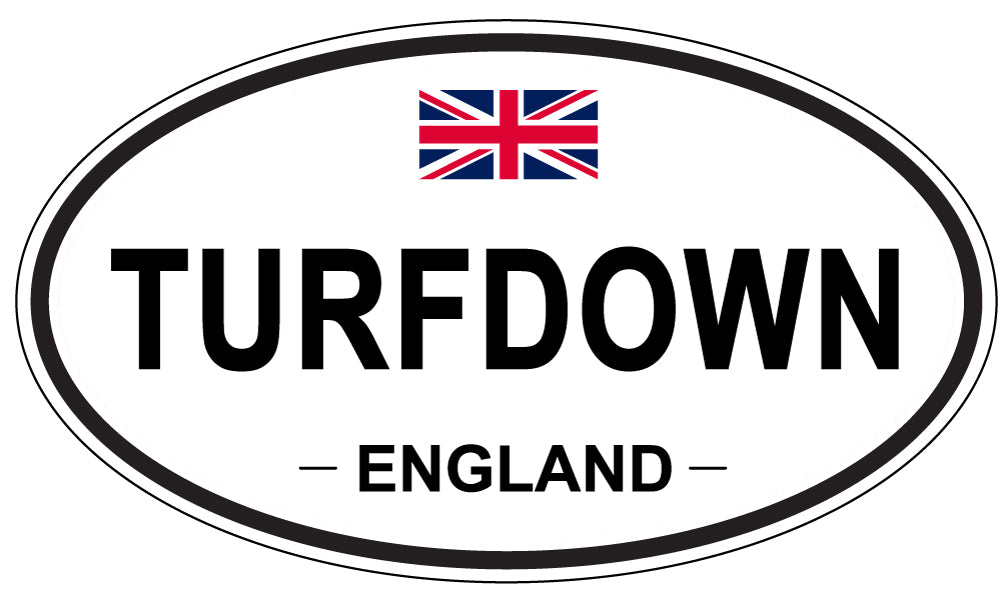 TURFDOWN, England - Oval Magnet
