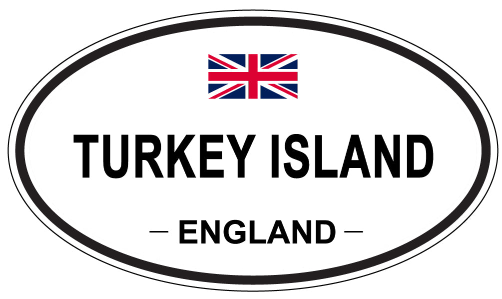 TURKEY ISLAND, England - Oval Magnet
