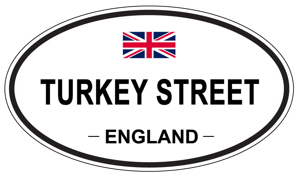 TURKEY STREET, England - Oval Magnet