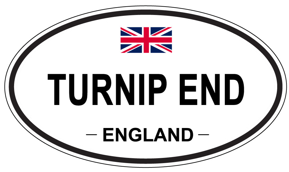 TURNIP END, England - Oval Magnet