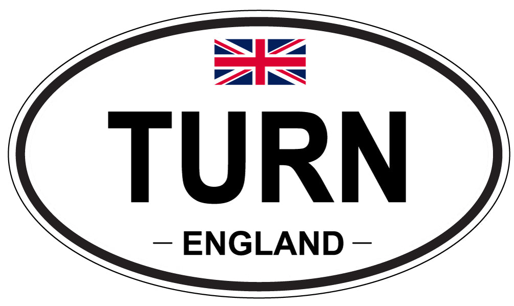 TURN, England - Oval Magnet