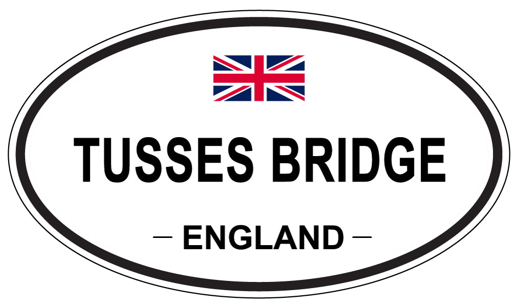 TUSSES BRIDGE, England - Oval Magnet